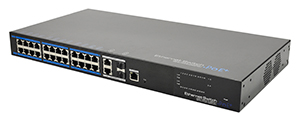 Ethernet коммутатор на 24 порта с поддержкой питания IP-камер по PoE/PoE+